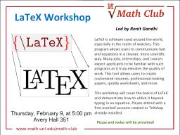 Math Club: Latex Workshop