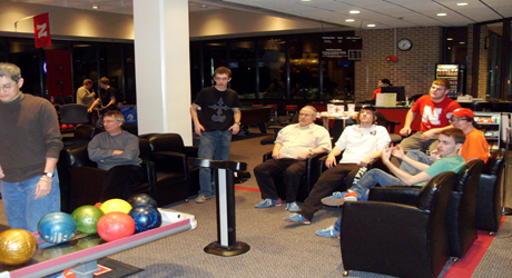 Students and Faculty Bowling at Lanes N Games