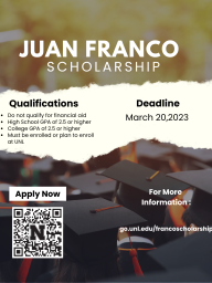 Juan Franco Scholarship Application Open