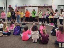 Dressed in neon clothing, the 4-H Teen Council members introduced themselves to kick-off the beginning of the Lock-In.