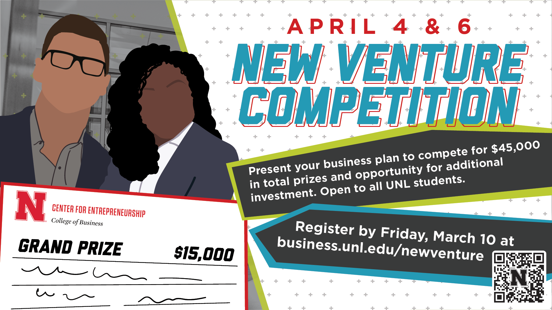 Undergraduate students can pitch their business plan in the annual New Venture Competition, April 4 and 6. Registration closes Friday, March 10.