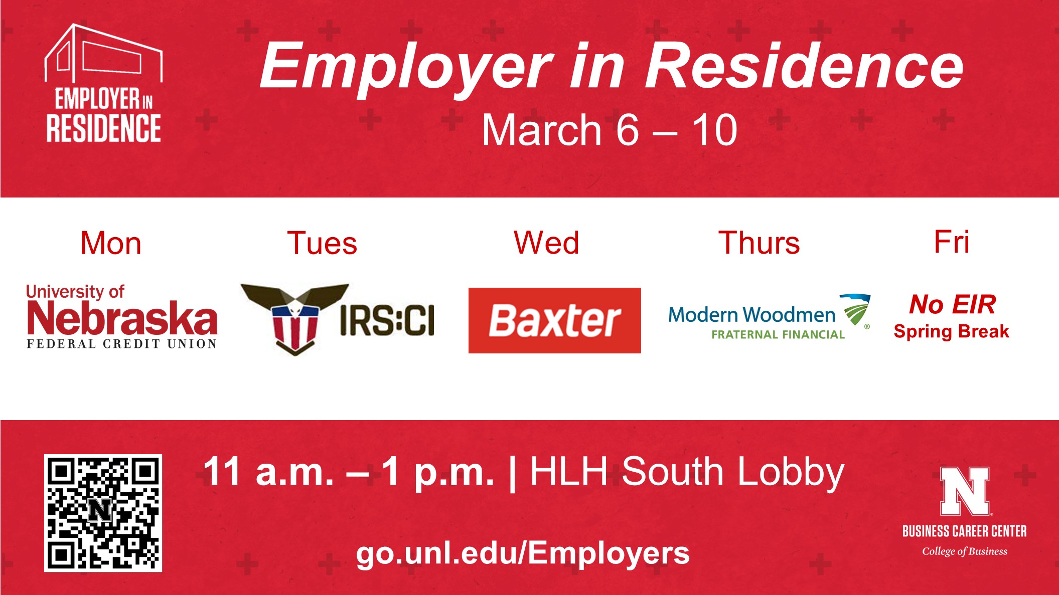 Employer in Residence | March 6-10