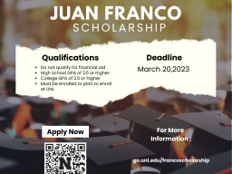Apply for Juan Franco Scholarship