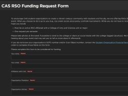 CAS RSO Funding Request Form