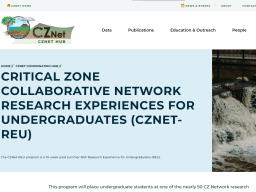 Critical Zone Collaborative Network Research Experiences for Undergraduates (CZNET-REU)