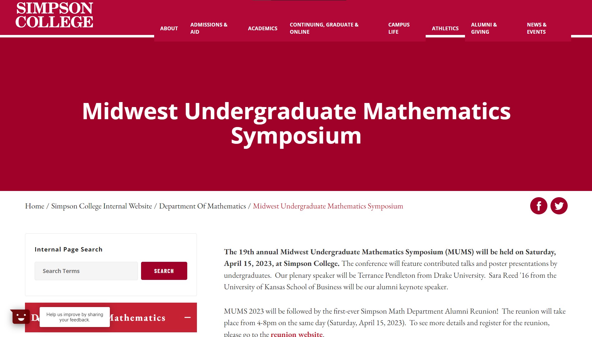 Midwest Undergraduate Mathematics Symposium