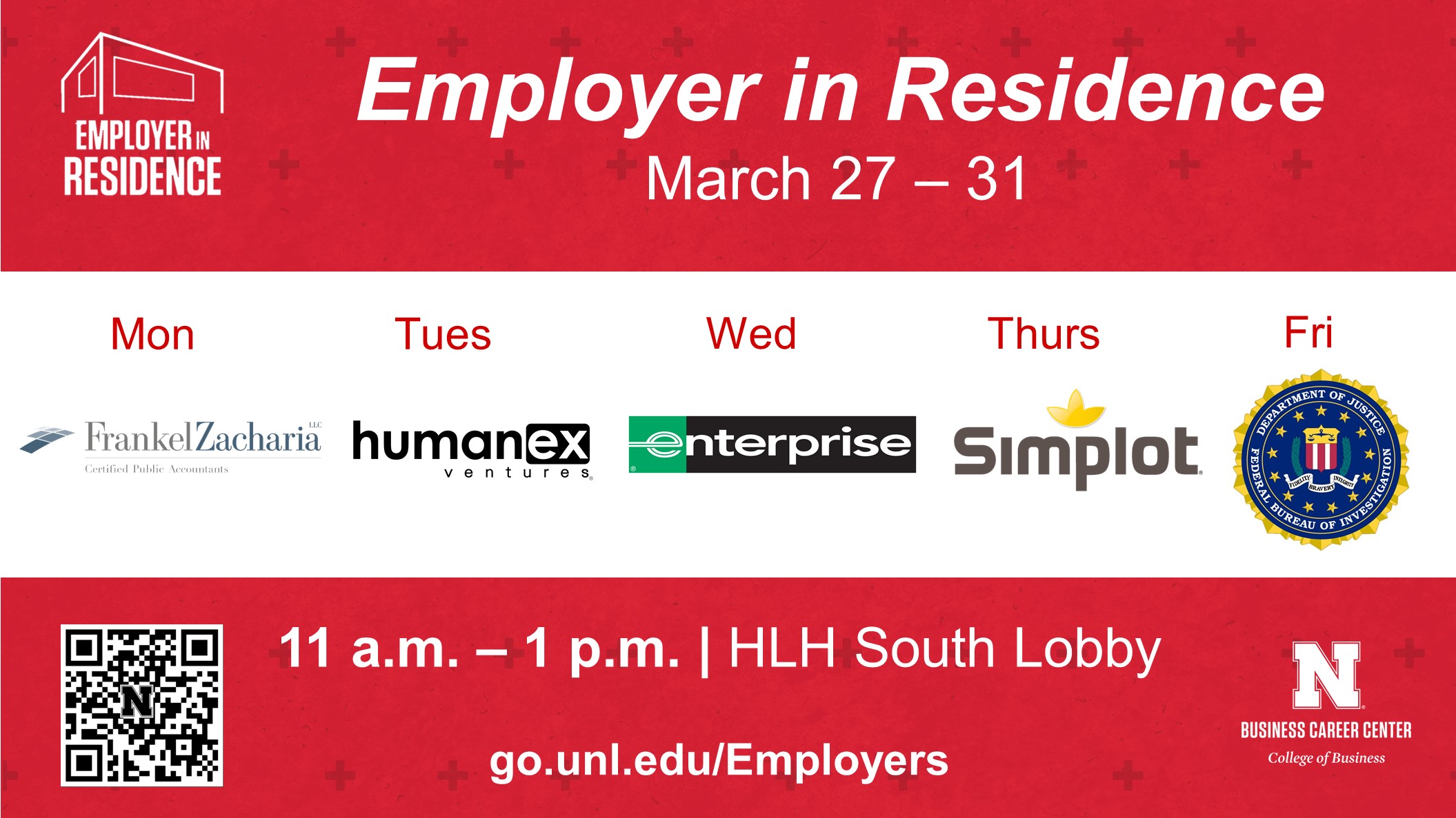 Employer in Residence | March 27-31