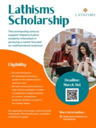 Scholarship for Hispanic/Latinx Mathematics Students