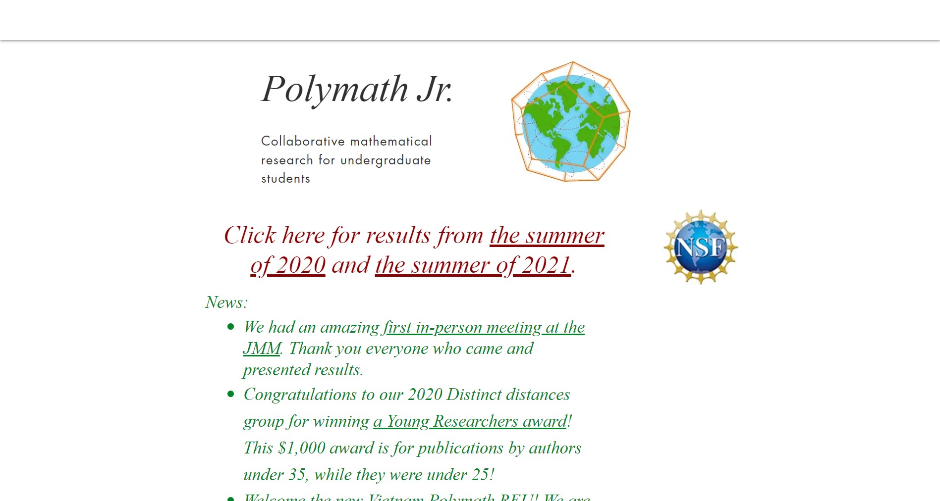 Polymath Junior REU