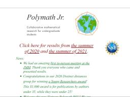 Polymath Junior REU