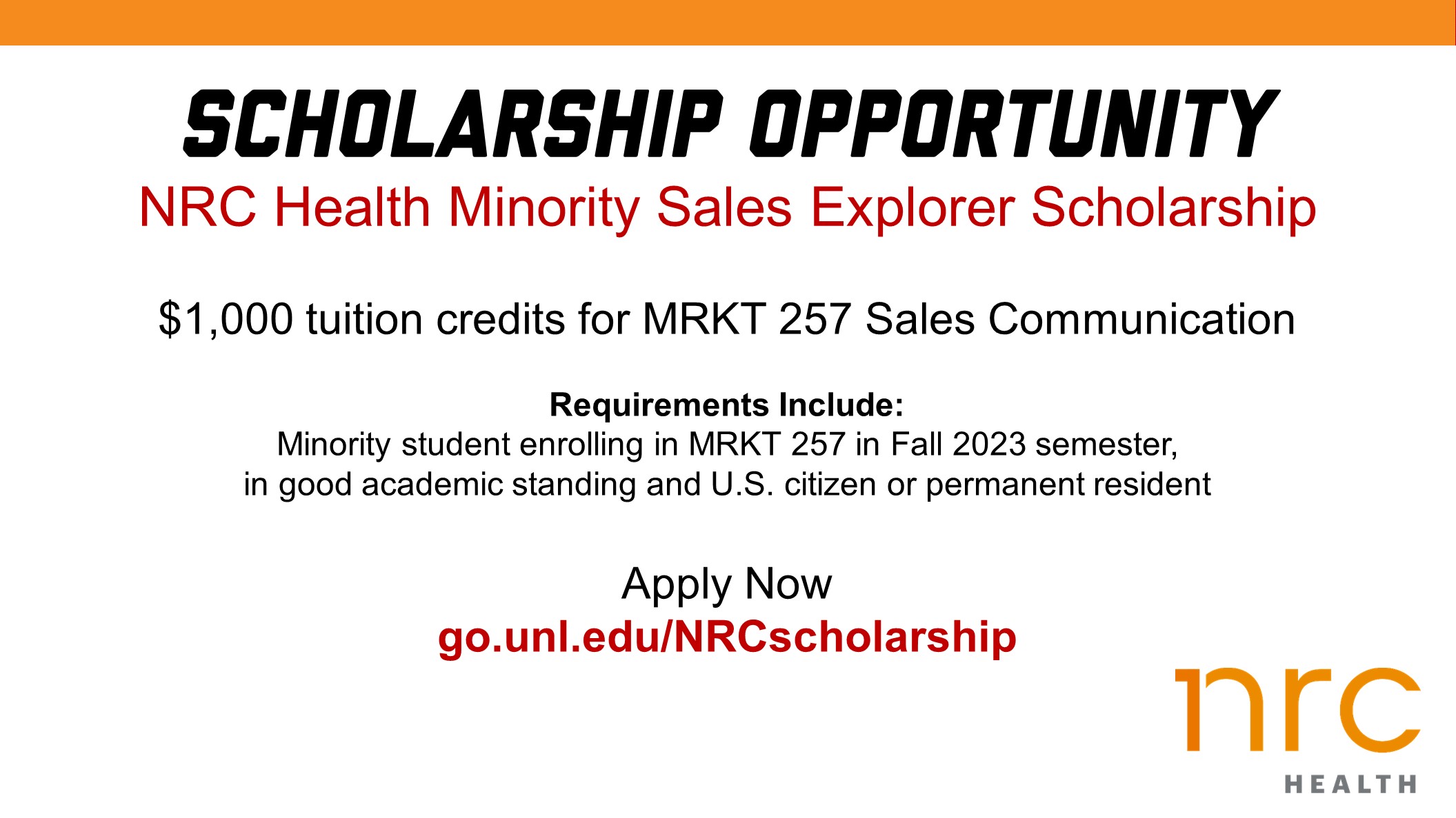 NRC Health Minority Sales Explorer Scholarship