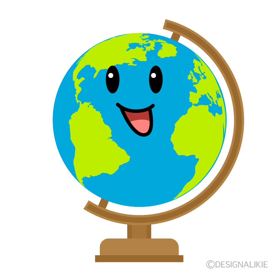 cartoon globe