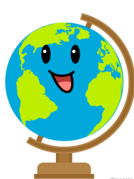 cartoon globe