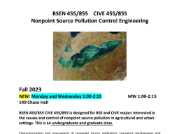 Nonpoint Source Pollution Control Engineering