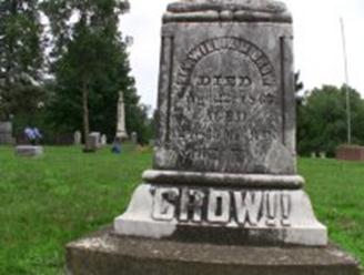 A gravestone with unusual engraving at the Brownville, Nebraska, cemetery.