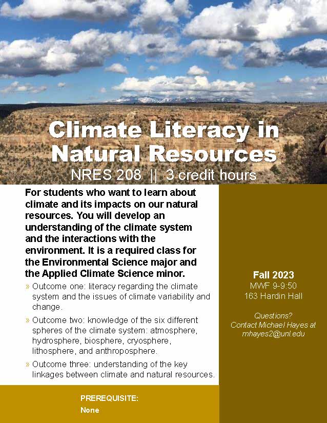 NRES 208: Climate Literacy in Natural Resources