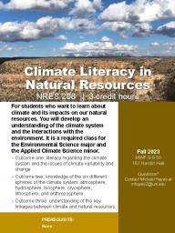 NRES 208: Climate Literacy in Natural Resources