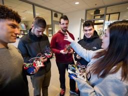 Stop by the Othmer Hall lobby from 2-3:30 p.m. on April 7 to learn about the robotics minor, robotics clubs, and robotics labs!