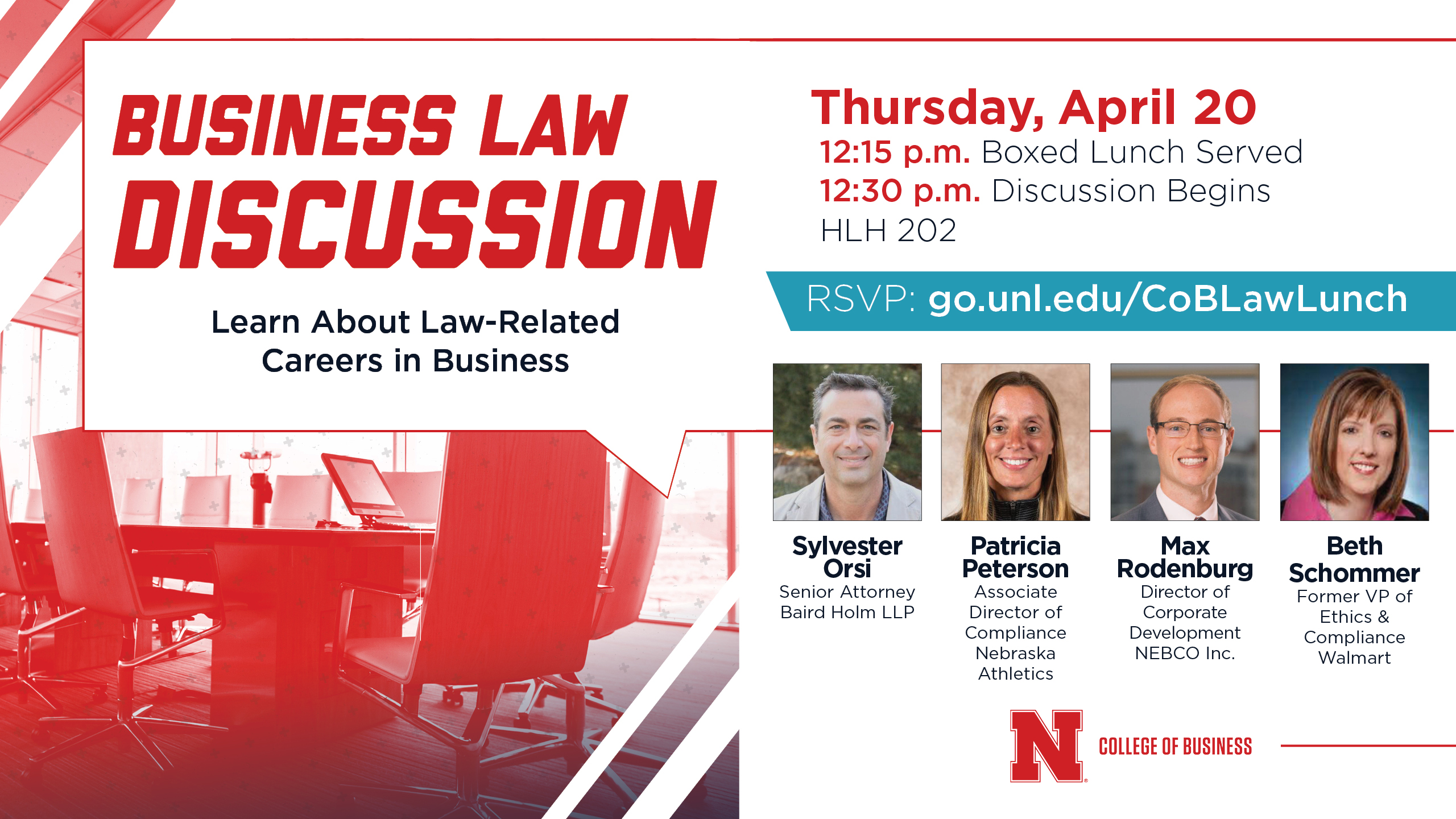 Learn About Business-Related Law Careers on April 20 