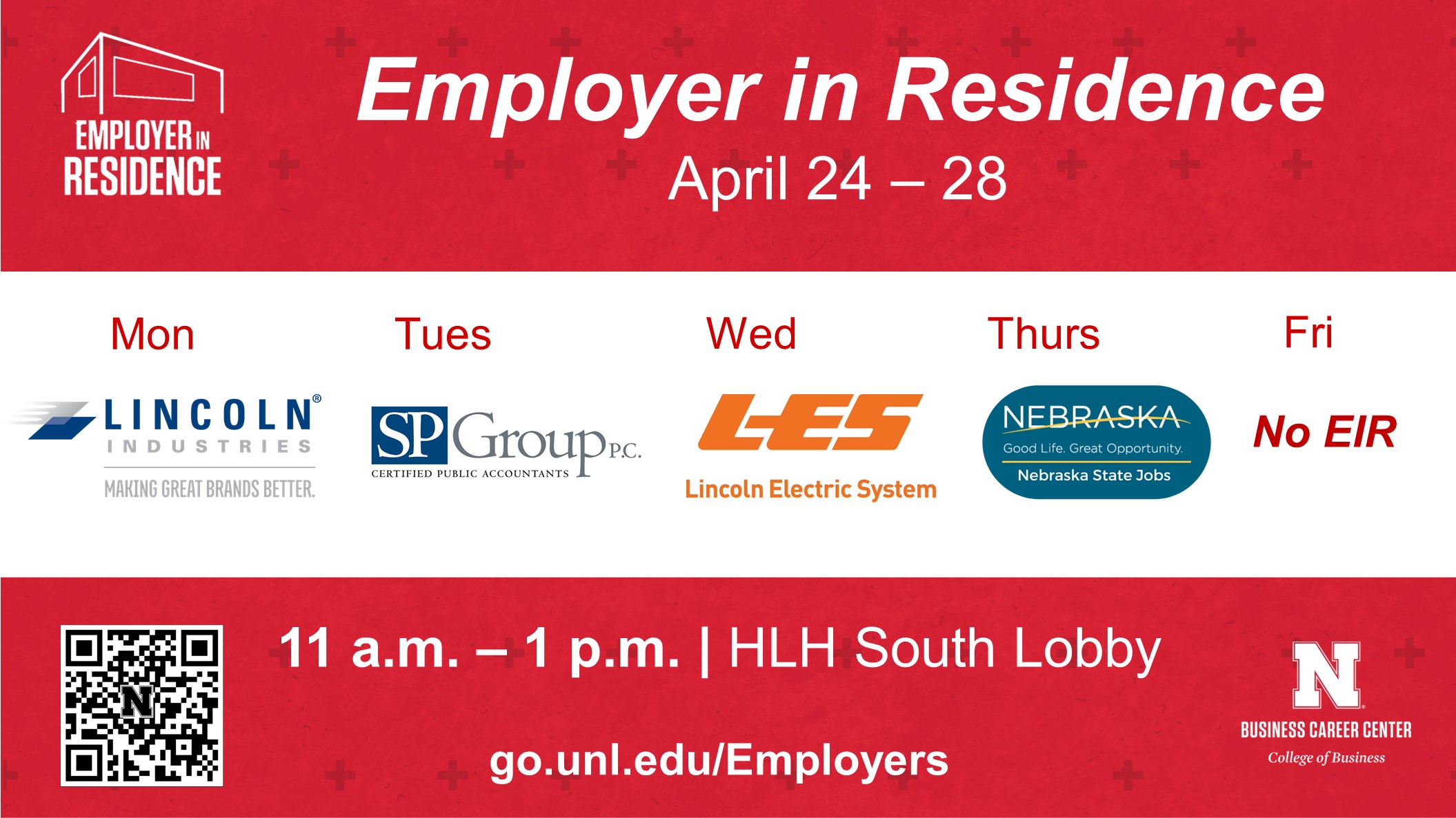 Employer in Residence | April 24-28