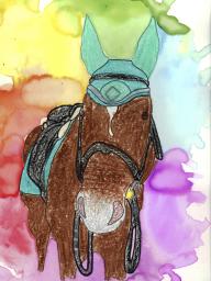 “Winny in Color” by Katy Weaver earned champion in the Art Contest 1D Junior Division.