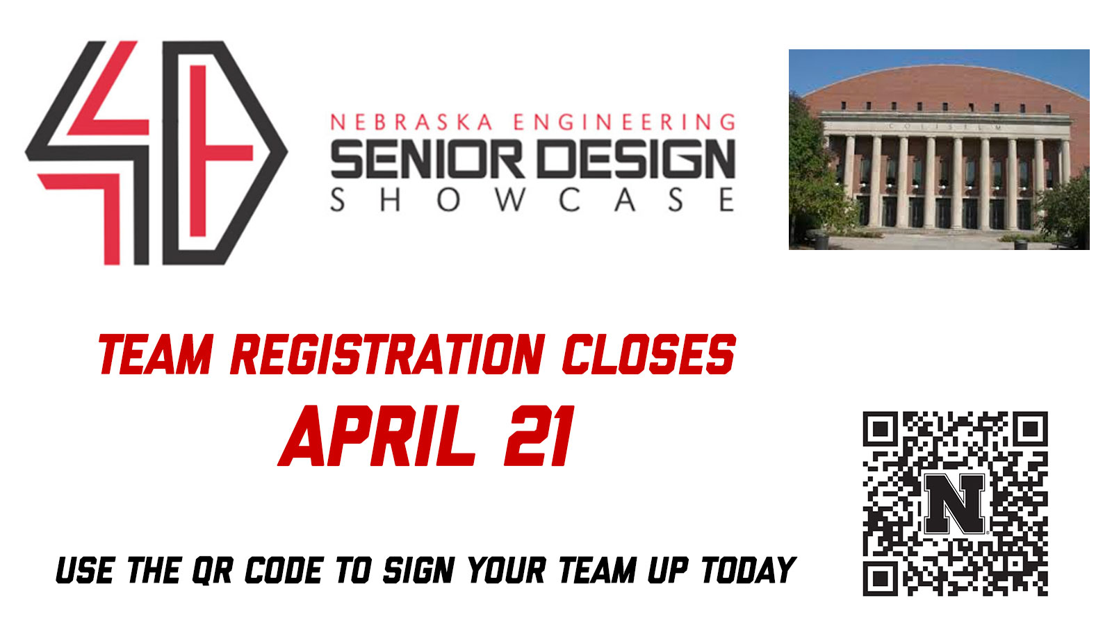 The 2023 Senior Design Showcase will be Friday, May 12 at the Coliseum on City Campus.