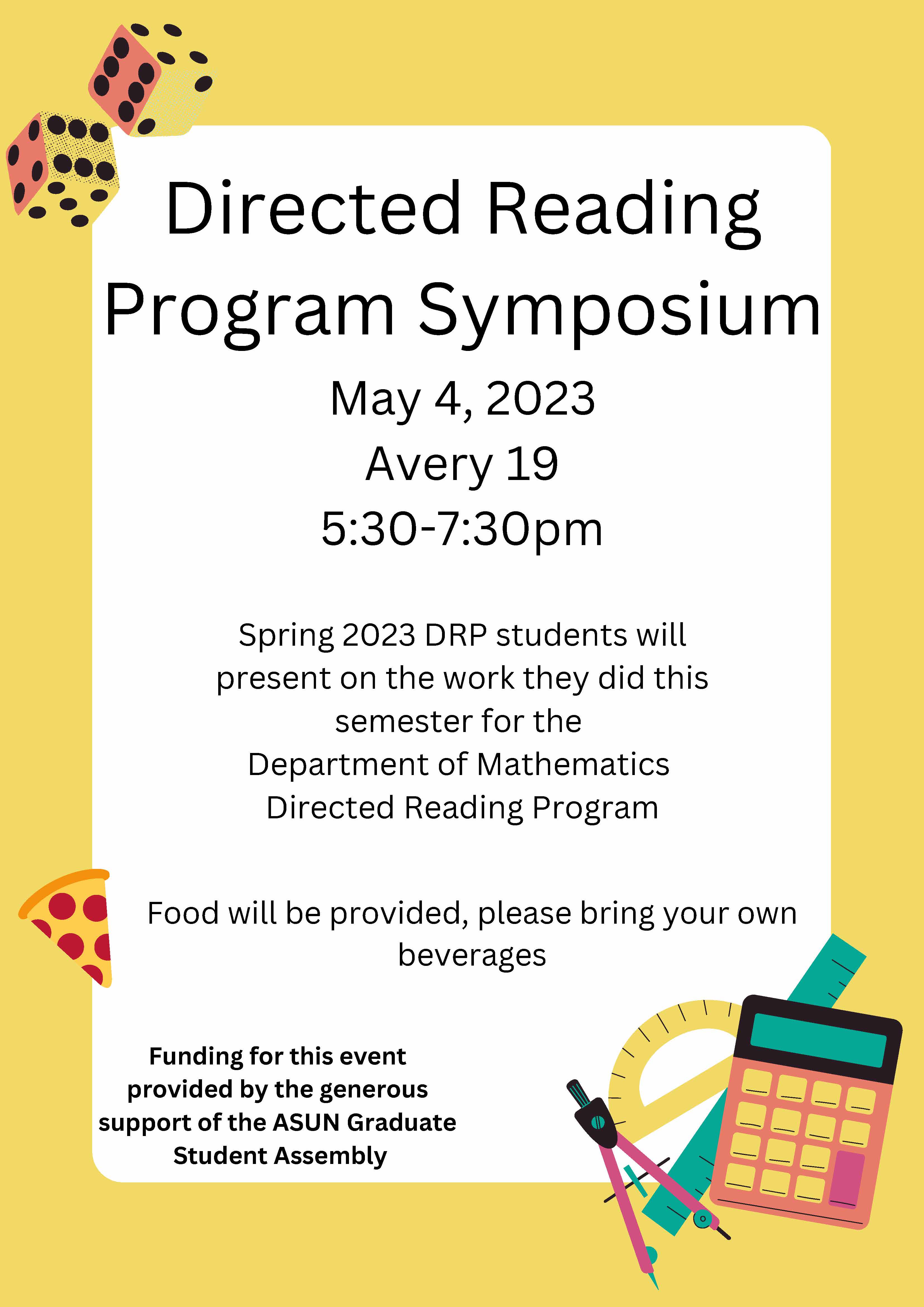 Spring 2023 Directed Reading Program Symposium
