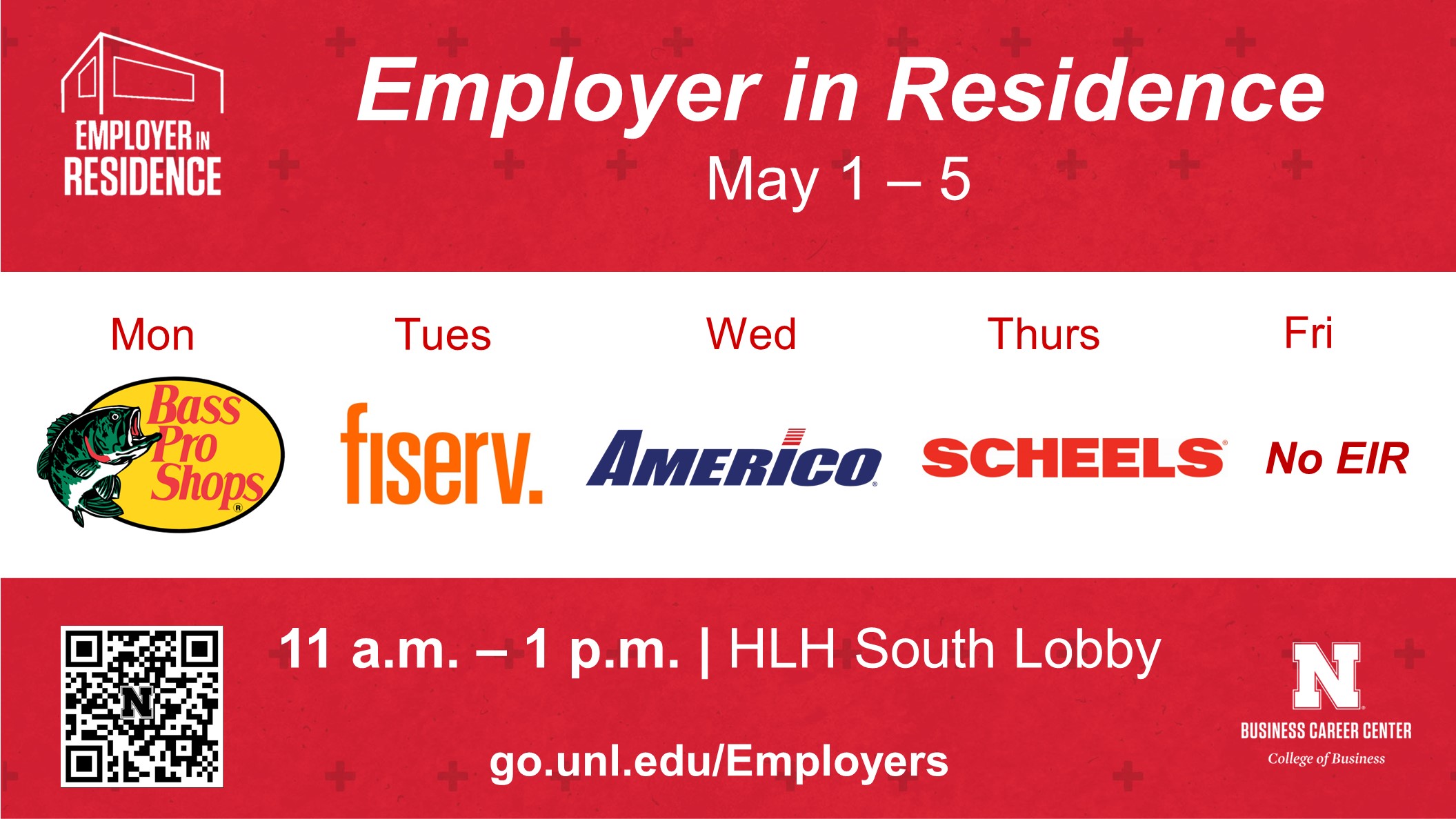 Employer in Residence | May 1-5