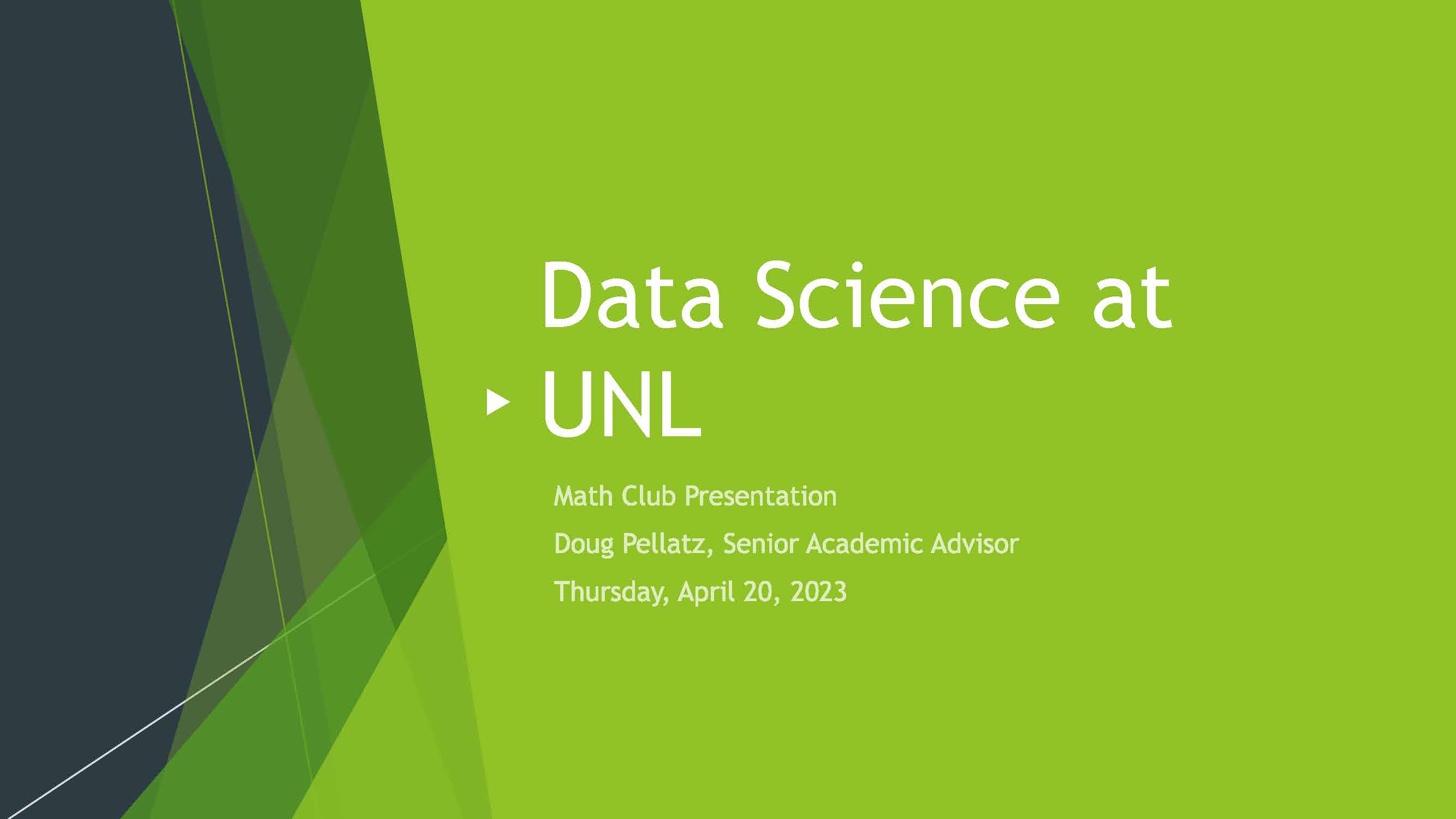 Data Science Presentation from April 20th