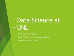 Data Science Presentation from April 20th