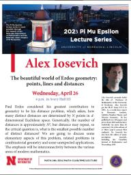 Pi Mu Epsilon Lecture by Prof. Alex Iosevich (University of Rochester)