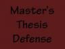 Master's Thesis Defense