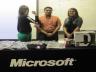 Nobel Khandaker (middle) Giving A Microsoft Presentation At Avery Hall