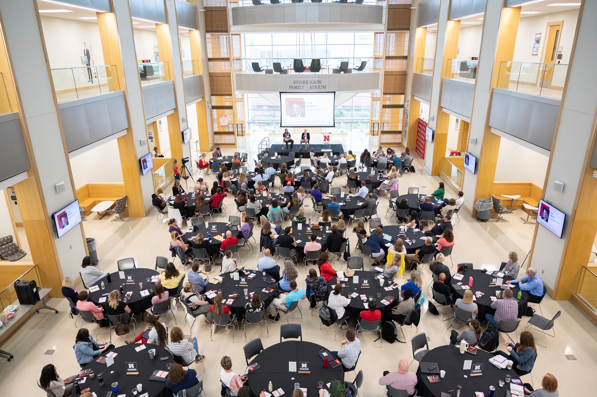 Large crowd listening to Tom Osborne speak at the 2022 Clifton Stregthens Institute Summer Conference