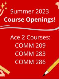 Summer 2023 Course Openings!