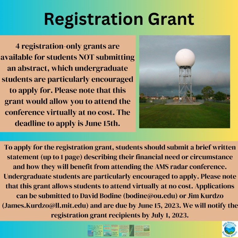 40th Conference on Radar Meteorology Registration Grant