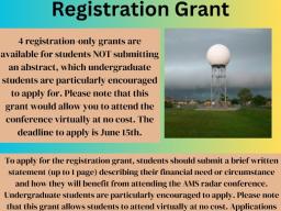 40th Conference on Radar Meteorology Registration Grant