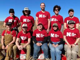 Johnathan Kelly (second row; second from right) was part of the UNL Soil Judging Team that took 4th place at nationals in 2023.