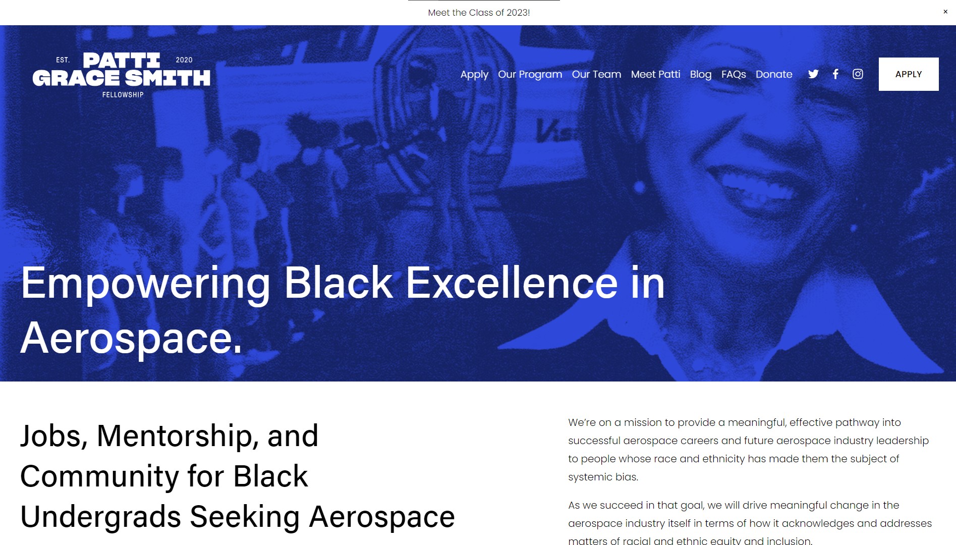 The Patti Grace Smith Fellowship: Empowering Black Excellence in Aerospace