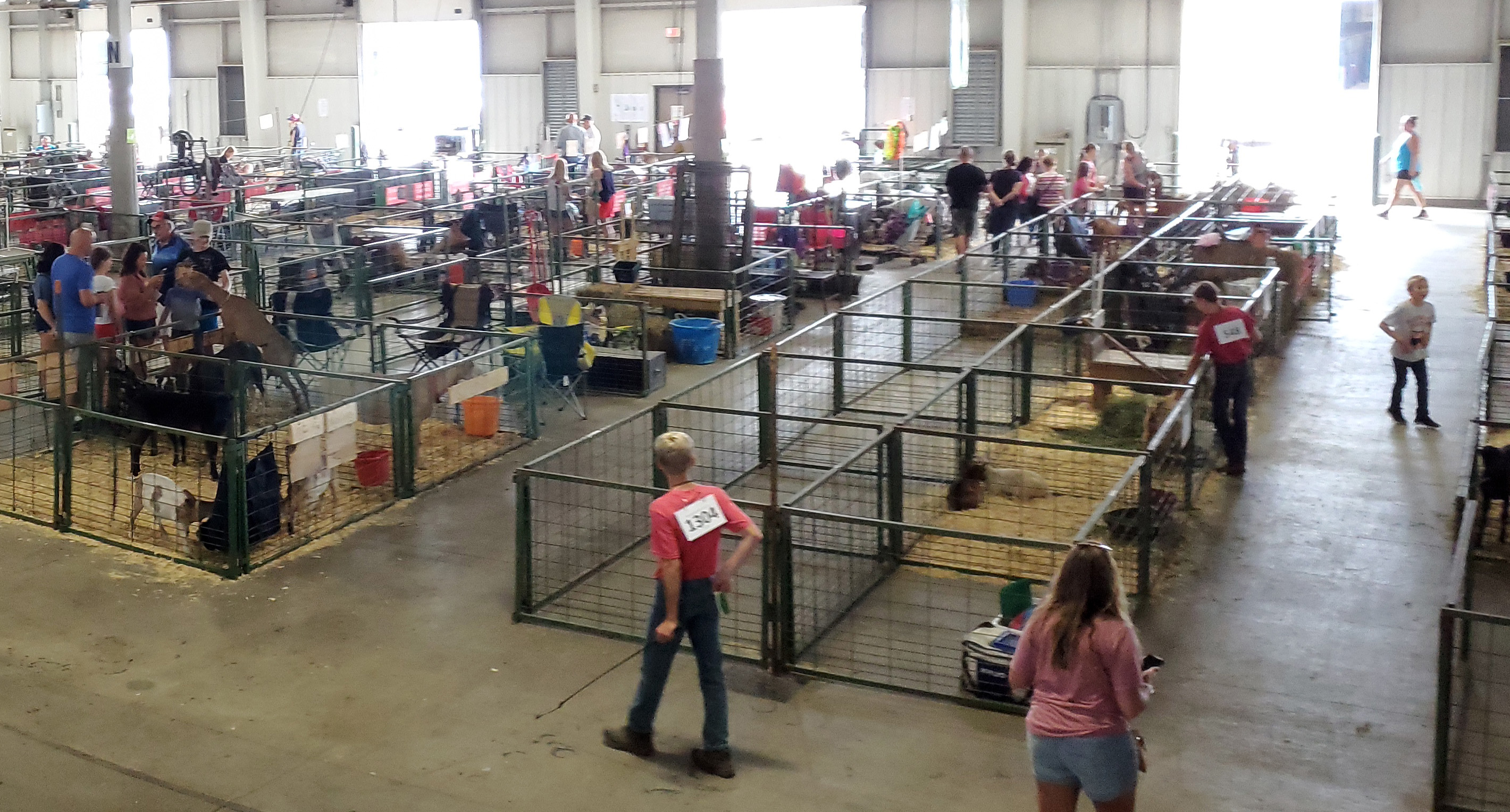 Livestock stalling in Pavilion 1 at the 2022 Lancaster County Super Fair