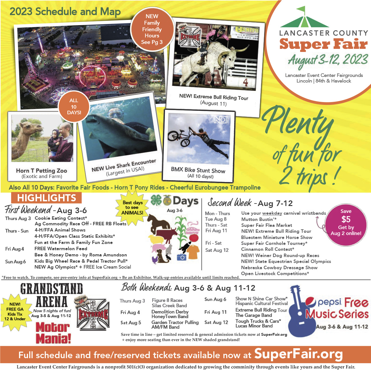 Special Pullout Section — Lancaster County Super Fair Schedule & Map