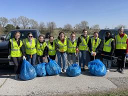 4-H Teen Council litter-pick up at Oak Lake in April 2023.