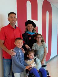 Katie Soto and her family at May graduation.