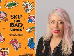 Jen Landis has published a new book titled "Skip the Bad Songs! The Art of Rocking a Happy Mindset." The book includes illustrations by Rachel Dempsey (B.F.A. 2022). 