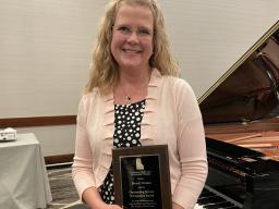 Brenda Wristen received an Outstanding Service Recognition Award by the Frances Clark Center for Keyboard Pedagogy. Courtesy photo.
