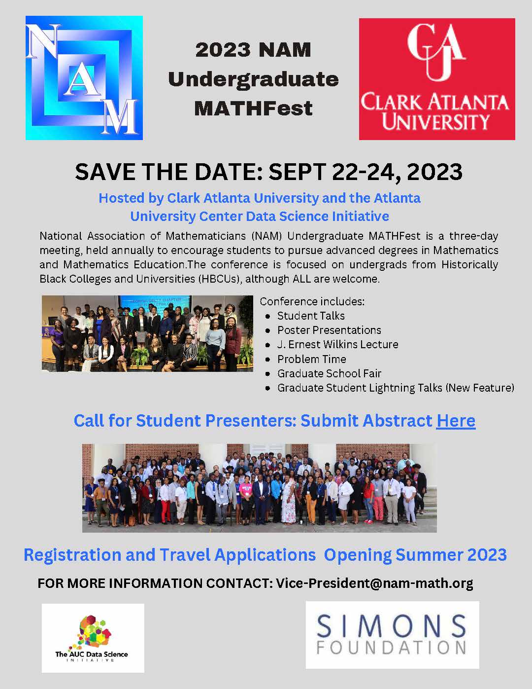2023 National Association of Mathematicians Undergraduate MATHFest 