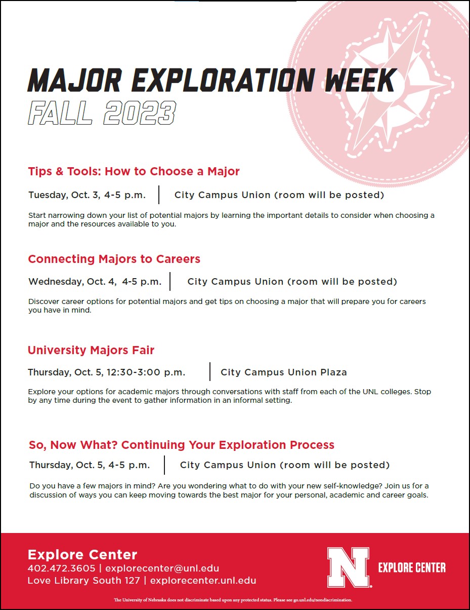 Fall 2023 Major Exploration Week