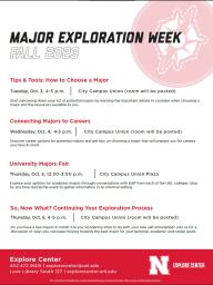 Fall 2023 Major Exploration Week