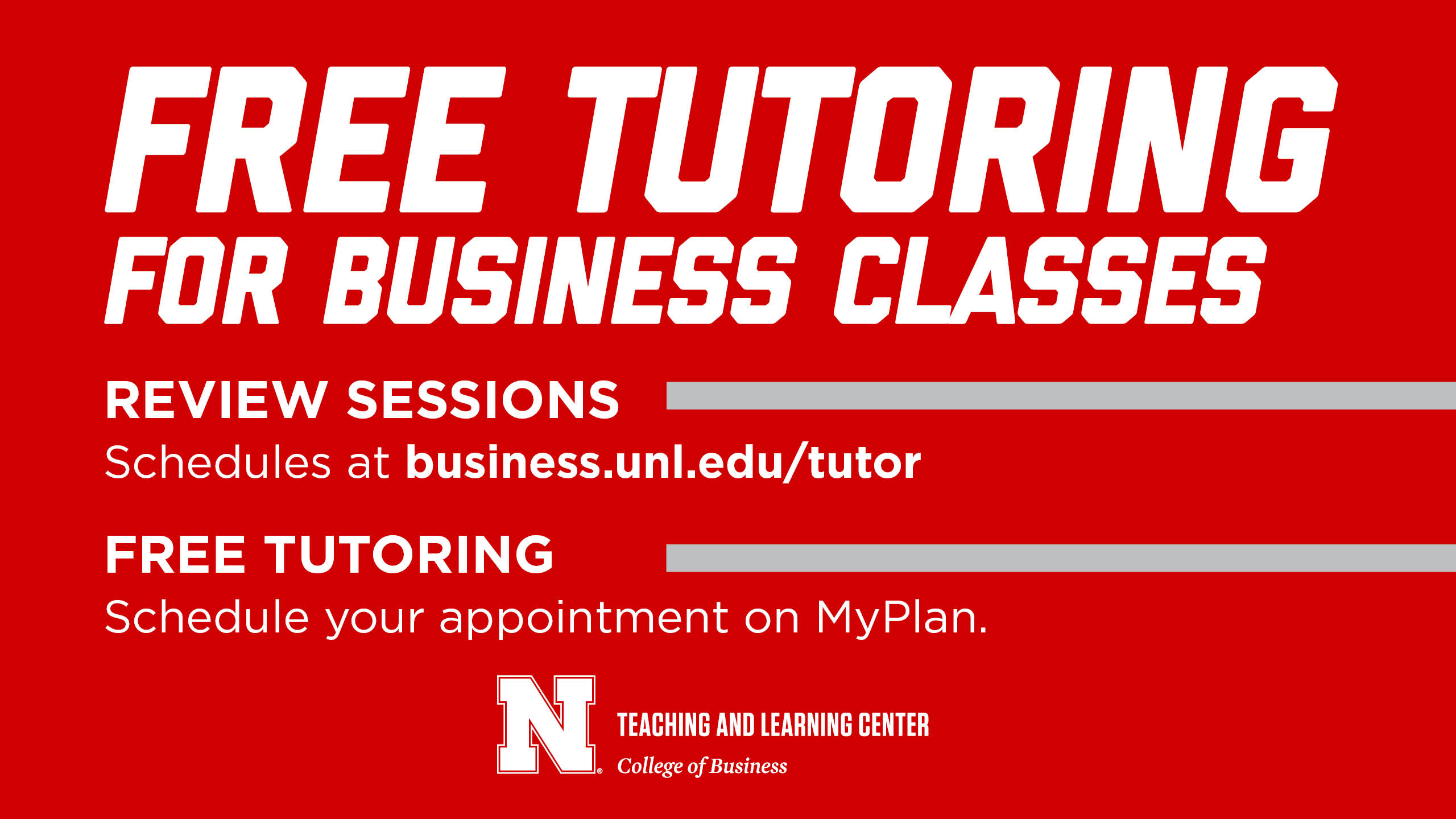 Free Tutoring for Business Classes