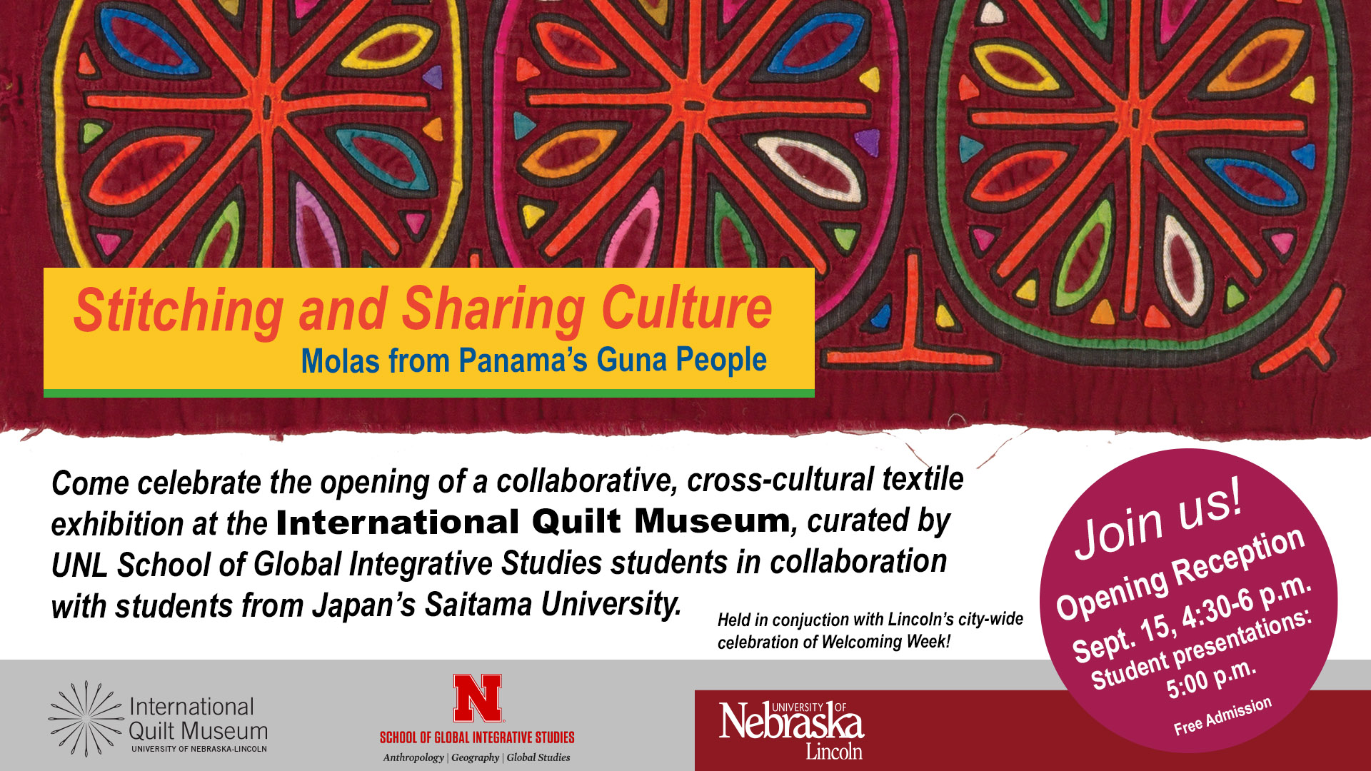 Opening reception for UNL student curated museum exhibit